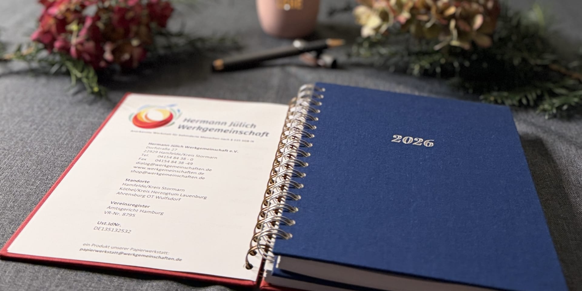 Bild des blauen Buchkalenders